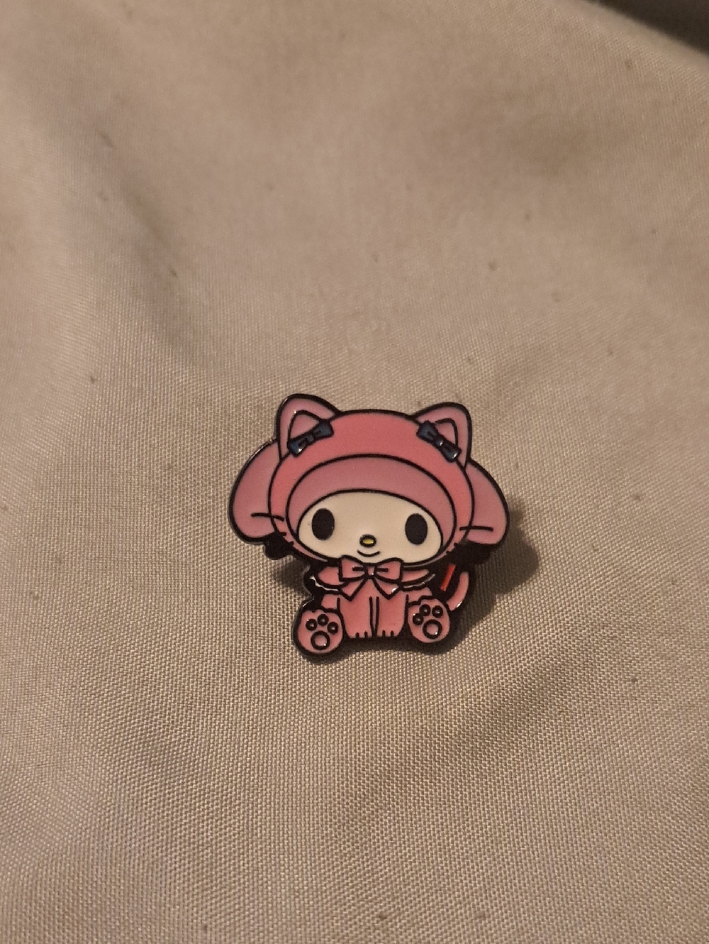 Sanrio My Melody Cat Costume Enamel Pin - Pink & Cream